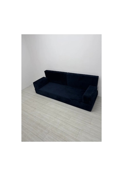 Premium Fitilli Kadife Kumaş, Modüler Dinlenme Koltuğu , Yer Yatağı Ve Koltuk Takımı - Lacivert
