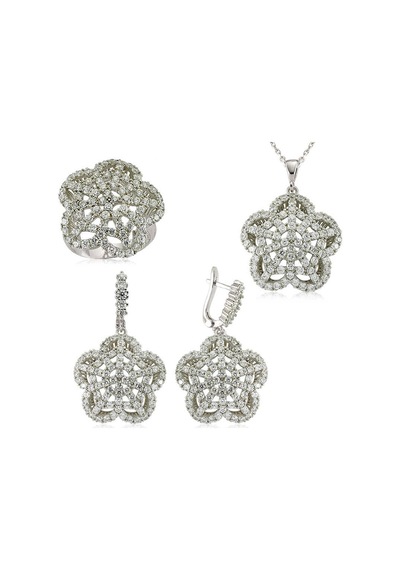 Gümüş Çiçek Bayan Set 58459558