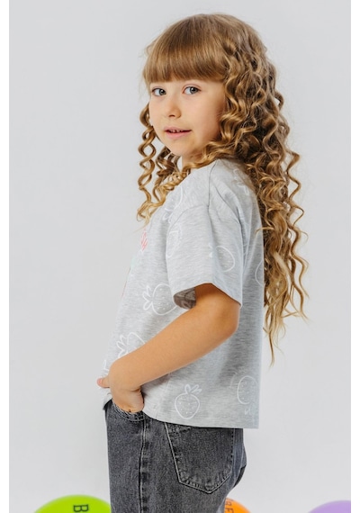 Breeze Kız Çocuk Tişört Crop Çilek & Yazı Baskılı 6-12 Yaş, Açık Gri Melanj-açık Gri Melanj Açık Gri Melanj Breeze Kız Çocuk Tişört Crop Çilek & Yazı Baskılı 6-12 Yaş, Açık Gri Melanj-açık Gri Melanj Açık Gri Melanj
