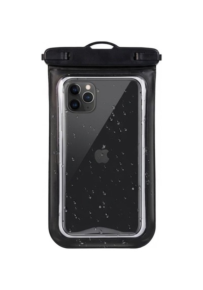 Kt04 Su Geçirmez Cep Telefonu Kılıfı Ve Boyun Askısı - Siyah Ipx8 Pvc Sünger