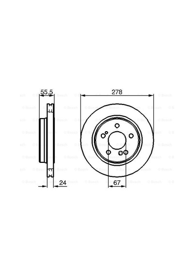 Mercedes C 202 C200 2.0K 1995-2000 Bosch Arka Disk 2 Adet N11.1985