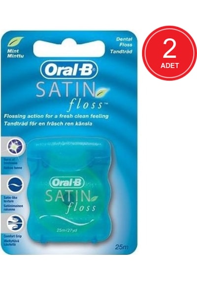 Oral-B Satin Floss Nane Aromalı Diş İpi 25 M x 2 Paket