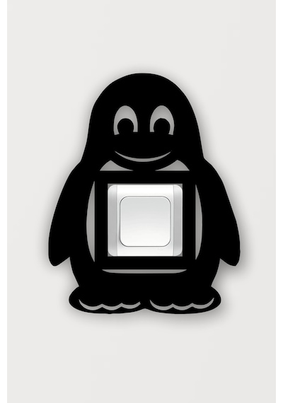 Pey Aksesuar Penguen Figürlü Çocuk Odası Dekoratif Priz Çerçevesi Diğer