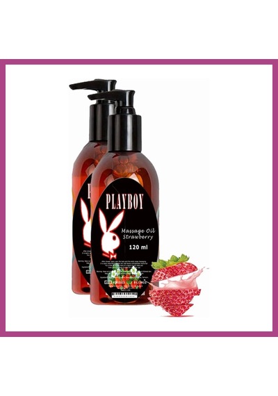 Gees Global Çilek Aromalı Vücut Masaj Yağı 120ml Strawberry Flavored Massage Oil 2 Adet Gbzs