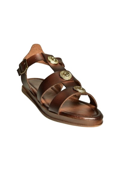 Fox Shoes U390971303 Kahverengi Hakiki Deri Kadın Sandalet Kahverengi-hakiki Deri