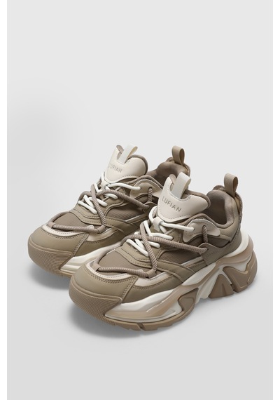 Lufian Kate Kadın Sneaker Ayakkabı Bej Bej 122230015100550 Bej