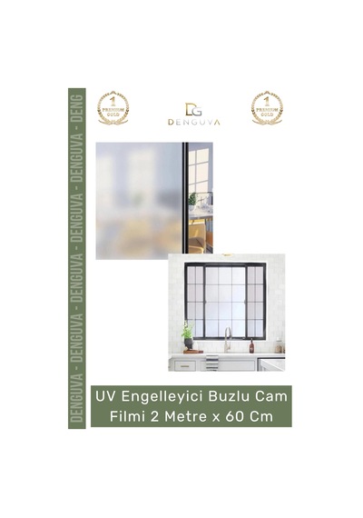 Camfilmi Uv Engelleyici Buzlu Güneş Koruyucu Kaliteli Profesyonel Cam Filmi 2 Metre X 60 Cm