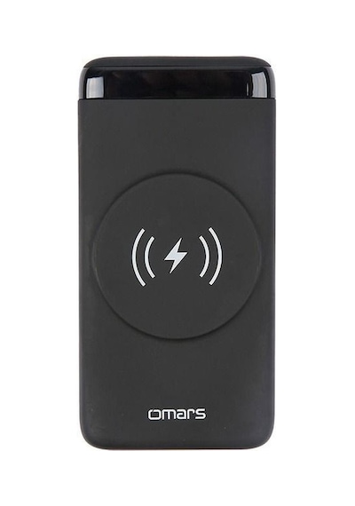 Omars OMWS008 20 W 10000 mAh Kablosuz Led Göstergeli Powerbank Siyah