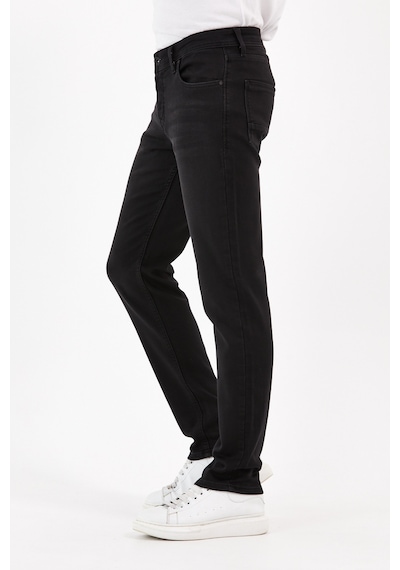 Digital Jeans Örme Hamur Kumaş Dar Kesim Slim Fit Erkek Kot P Siyah Açık Gri