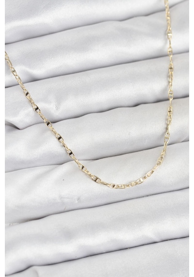Cm 14k Gold Renk Pirinç Gemi Zinciri Model Kadın Kolye Diğer