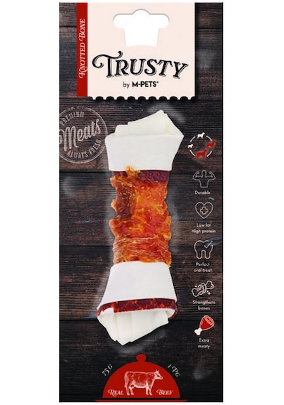 M-pets Trusty Extra Beef Biftekli Düğüm Kemik 75 Gr 15,3 Cm