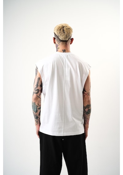 Respire Erkek Basic Tank Top Atlet Beyaz
