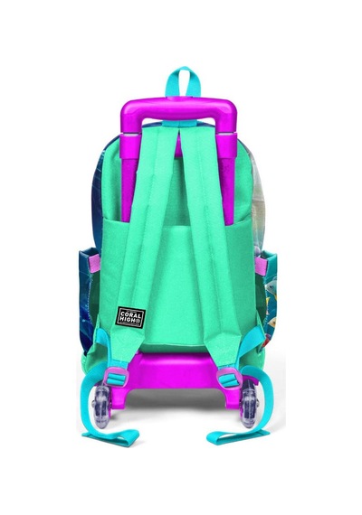 Coral High Kids Mavi Su Yeşili Denizatı Desenli 3 Lü Okul Çanta Seti Set0123972 Çok Renkli