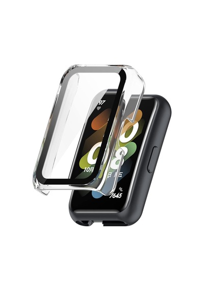 Xiaomi Mi Band 7 Pro İle Uyumlu Sert Pc Kasa Koruma Mi Band 7 Pro İle Uyumlu Gard Çerçeve Şeffaf Çok Renkli
