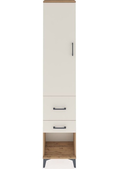 Arges Dolap 2 Raflı 2 Çekmeceli Tek Askılı 44x30x221 Çam-aytaşı Çam