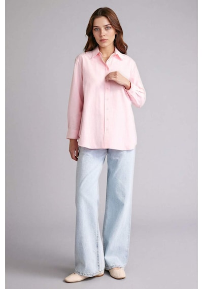 Defacto Relax Fıt Gömlek Yaka Poplin Uzun Kollu Tunik D7341ax26sppn186 Pembe-pn186 Defacto Relax Fıt Gömlek Yaka Poplin Uzun Kollu Tunik D7341ax26sppn186 Pembe-pn186