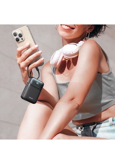 Mcdodo Mc-9930 20000mah 45w Pd Hızlı Şarj Dahili Kablolu Powerbank Siyah