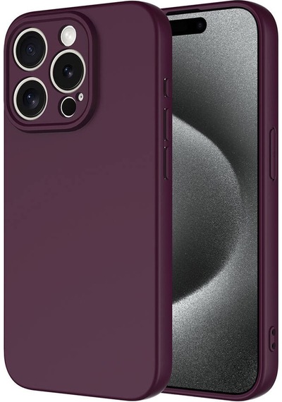 Kilifone - Apple Uyumlu iPhone 15 Pro Max - Kılıf İçi Kadife Koruyucu Mara Lansman Kapak - Koyu Mor