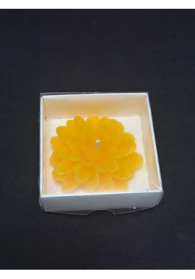 Lotus Mum Sarı 4 Adet Süslü Hediyelik