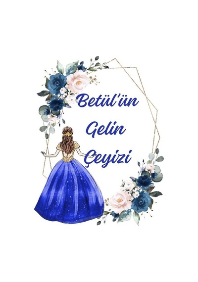 Çeyiz Kolisi Etiketi-a4-21x29 Cm-kişiye Özel Yapışkanlı Etiket/çeyiz Kolisi Etiketi-5 Adet -set 56 Diğer