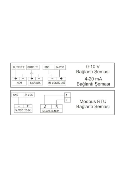 Ems St-241 ,24vdc 4..20ma Kanal Tip Isı-nem Sensör