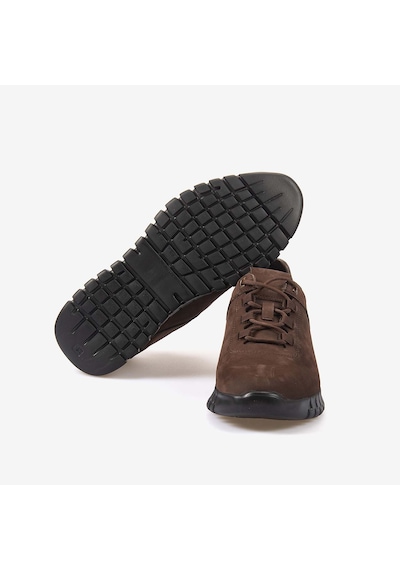 Kemal Tanca Hakiki Deri Erkek Erkek Spor Sneaker Ayakkabı 2537 Kahve