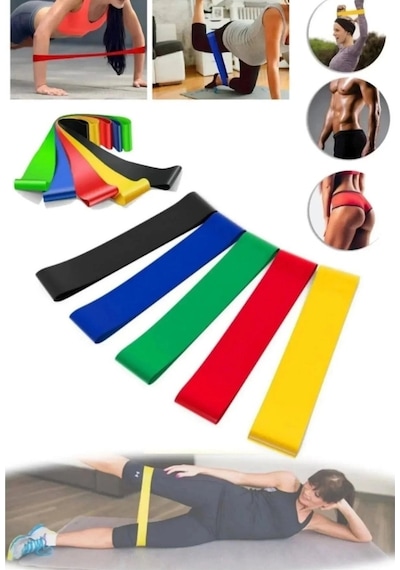 Pilates Direnç Lastiği Fitness Yoga Ve Evde Spor İçin Çok Amaçlı Bant Diğer