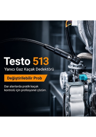 Testo 513 Yanıcı Gaz Dedektörü Değiştirilebilir Prob
