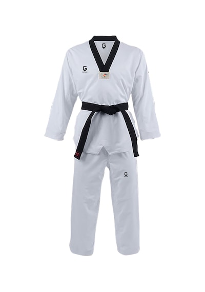 Fitilli Siyah Yaka Taekwondo Elbisesi Dobok Beyaz
