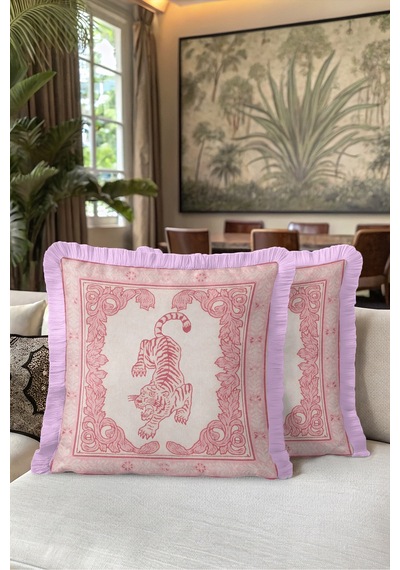 Egzotik Kaplan Motifli Şatafatlı Saçaklı Yastık Kılıfı-saray Boho Krem Pembe Püsküllü Kırlent Kılıfı Gizli Esinti Aura Egzotik Kaplan Motifli Şatafatlı Saçaklı Yastık Kılıfı-saray Boho Krem Pembe Püsküllü Kırlent Kılıfı Gizli Esinti Aura