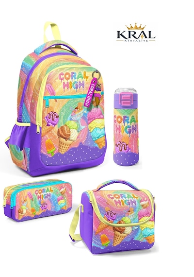 Milka Dondurma Desenli 4'lü Okul Çanta Seti