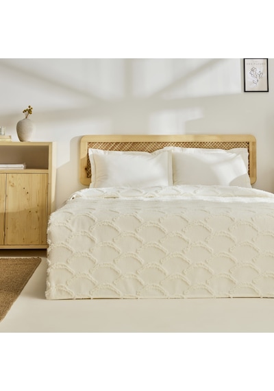 Kaşmir Home Emma Çift Kişilik Yatak Örtüsü Offwhite Beyaz