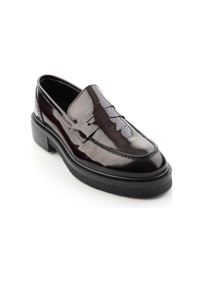 Bambi Bordo Açma Hakiki Deri Erkek Loafer Ayakkabı E01549116414