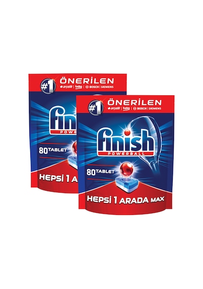 Finish Hepsi Bir Arada Max Bulaşık Makinesi Deterjanı 2 x 80 Tablet