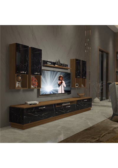Decoraktiv Trendstyle 8da Mdf Tv Ünitesi Tv Sehpası - Ceviz Siyah Mermer Ceviz - Royal Mermer Decoraktiv Trendstyle 8da Mdf Tv Ünitesi Tv Sehpası - Ceviz Siyah Mermer Ceviz - Royal Mermer