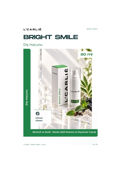 L'carlıe Bright Smile Bitkisel Diş Macunu Naneli 50 Ml