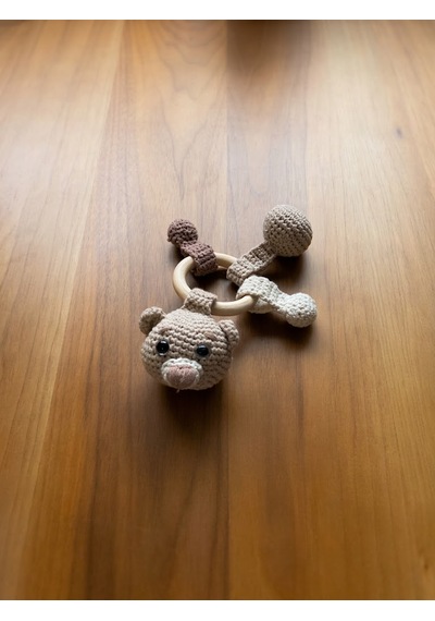 Kozababy Handmade Amigurumi Bebek Hediye Seti - Ayıcık Oyuncak, Ahşap Diş Kaşıyıcı Çıngırak Ve Emzik Askısı Takımı Özel Kraft Kutulu Kahverengi Kozababy Handmade Amigurumi Bebek Hediye Seti - Ayıcık Oyuncak, Ahşap Diş Kaşıyıcı Çıngırak Ve Emzik Askısı Takımı Özel Kraft Kutulu Kahverengi