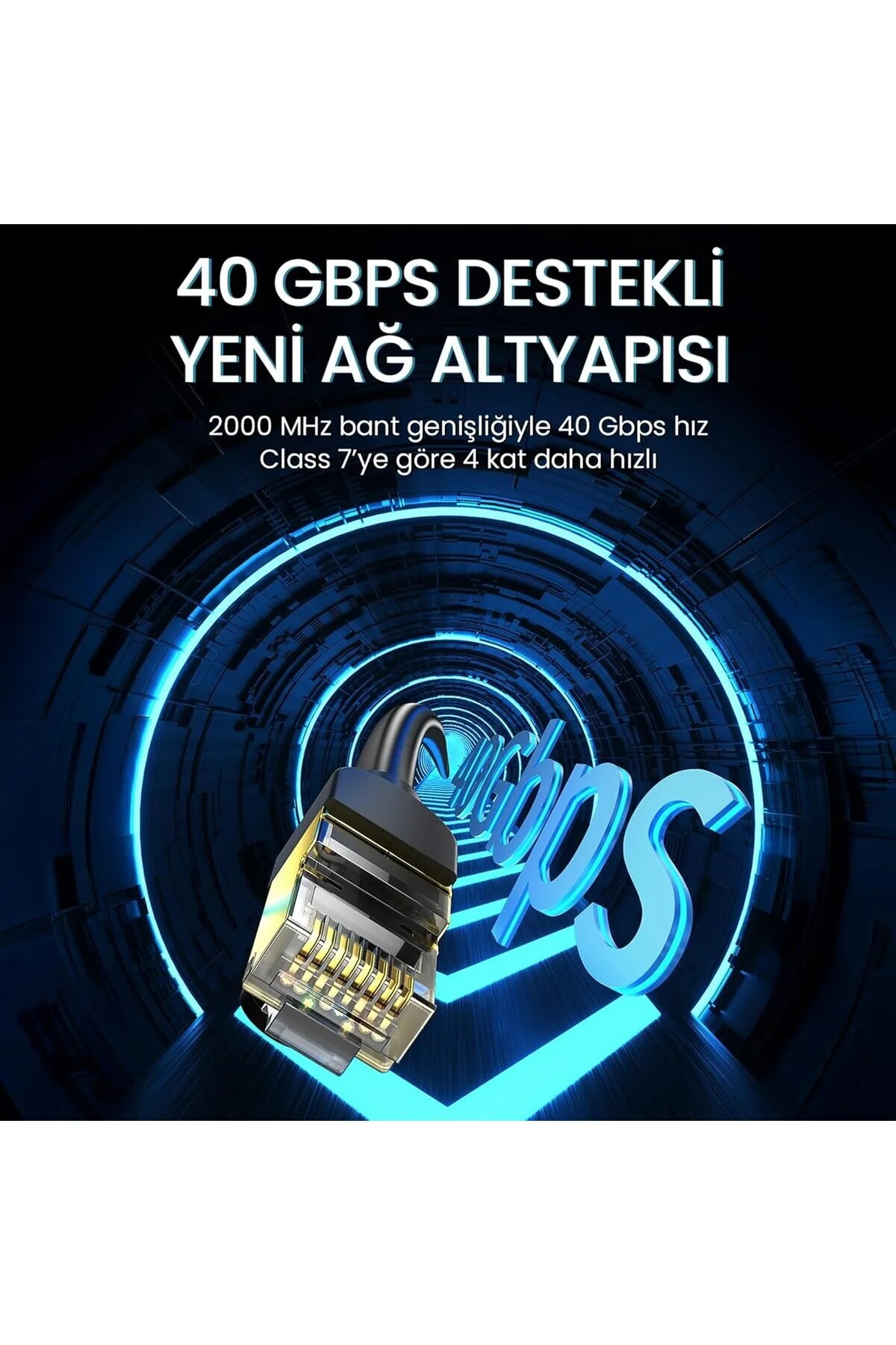 1 Metre 1mt Cat 8 Ethernet Kablosu 1,5ft Yüksek Hızlı 40 Gbps 2000 Mhz 26awg İnternet Ağ Lan Kablosu Altın Kaplama Rj45 Konnektörlü Yönlendirici Modem Pc Dizüstü Bilgisayar Oyun İçin 001