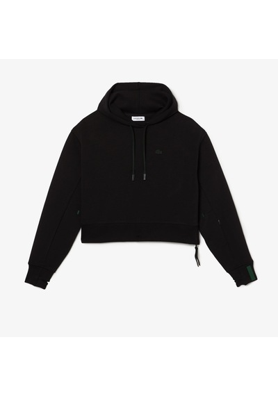 Lacoste Womens Relaxed Fit Sweatshirt Rahat Kesim Kapüşonlu Kadın Sweatshirt Siyah