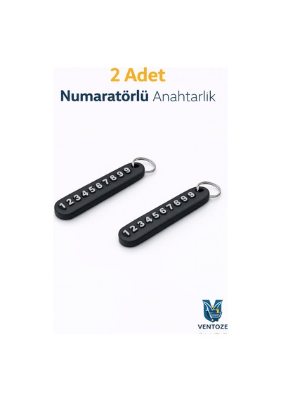 2 Adet Numaratörlü Anahtarlık Çanta Ve Evcil Hayvan İçin Çok Amaçlı İletişim Anahtarlığı