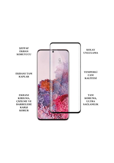 Samsung Galaxy Uyumlu S21 Fe İle Soft Yumuşak Telefon Kılıfı Ve 5d Tam Kaplayan Cam Ekran Koruyucu