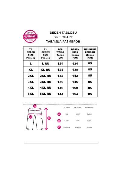 Ramelya Büyük Beden Likralı Beli Lastikli Boru Paça Kadın Kapri Siyah