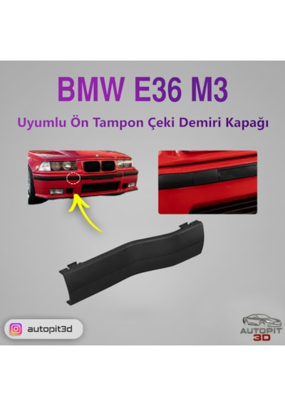 Bmw E36 M3 Tampon Uyumlu Ön Çeki Demiri Kapağı