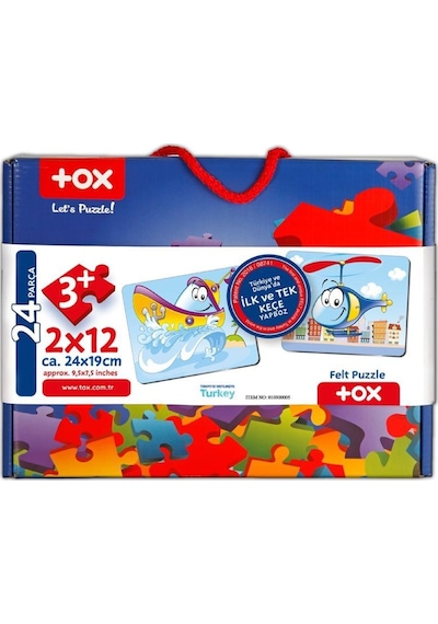 Tox Tekne Helikopter 3+ Keçe Yapboz 3 Yaş Puzzle T005