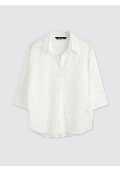 Lcw Vision Beyaz Oversize Kadın Gömlek