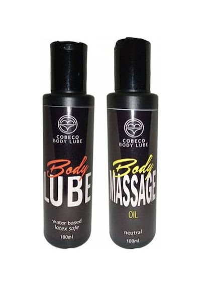 Cobeco Body Lube & Body Massage Oil Su Bazlı 100ml Ve Vücut Masaj Yağı Set 100ml