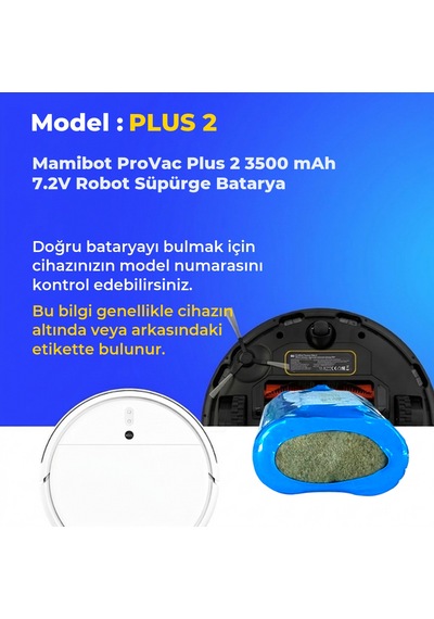 Mamibot Provac Plus 2 3500 Mah 7.2v Robot Süpürge Batarya