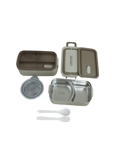 Aryıldız Bento Dikdörtgen 2 Katlı Lunch Box Yemek Termosu Bej 2000 Ml Diğer