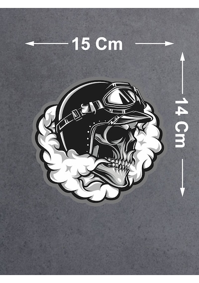 Kaptan Kuru Kafa Sticker - Araba Oto Motosiklet Karavan Sticker - 00015 15x14 Cm