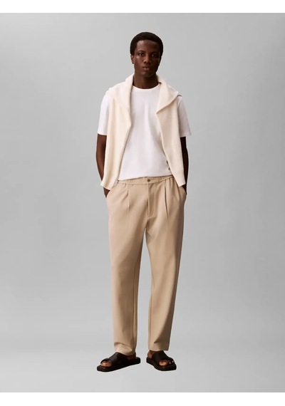 Calvin Klein Tapered Tech Knıt Pl, Ped, 30 Bej Erkek Pantolon